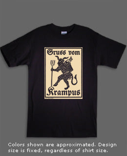 Greetings From Krampus woodcut t-shirt