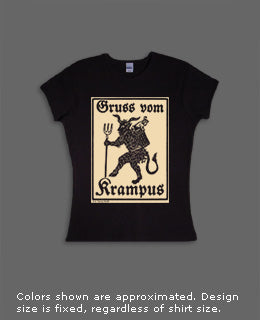 Greetings From Krampus woodcut t-shirt