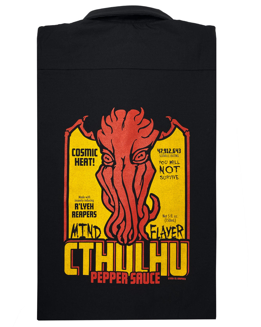 Cthulhu Mind Flayer Pepper Sauce work shirt