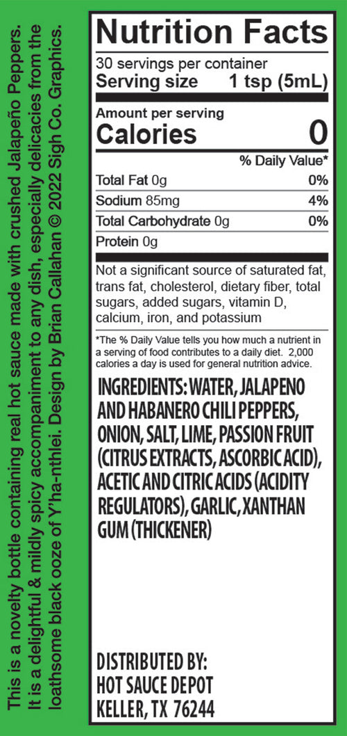 Dagon - Unhallowed Jalapeño Pepper Sauce (5 oz bottle)