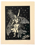 Humanity Uplifted woodcut print, limited edition