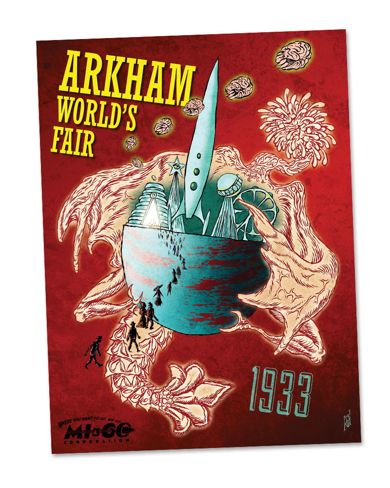 Arkham World's Fair 1933 art print by Nick Gucker
