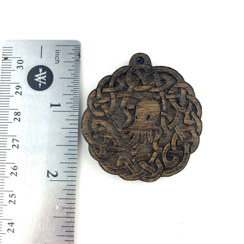 Cthulhu Knot Wooden Pendant