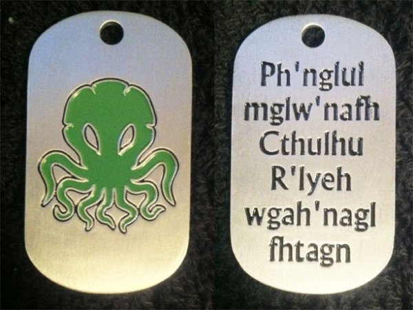 Cthulhu Fhtagn Dog Tag