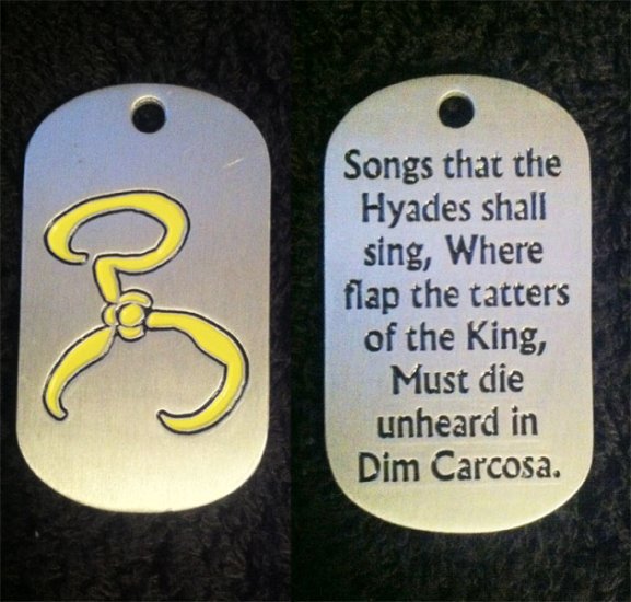Yellow Sign Dog Tag