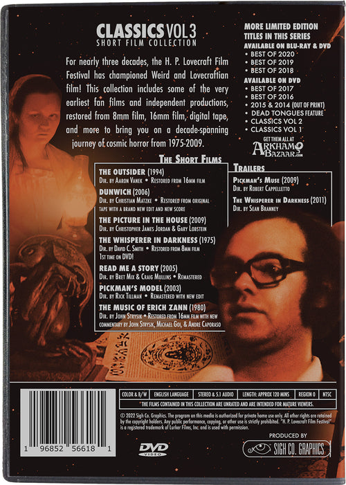 H. P. Lovecraft Film Festival Classic Vol. 3 Collection DVD - limited edition