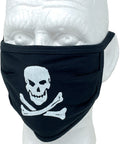 Jolly Roger skull and crossbones 3-ply reusable cotton face mask