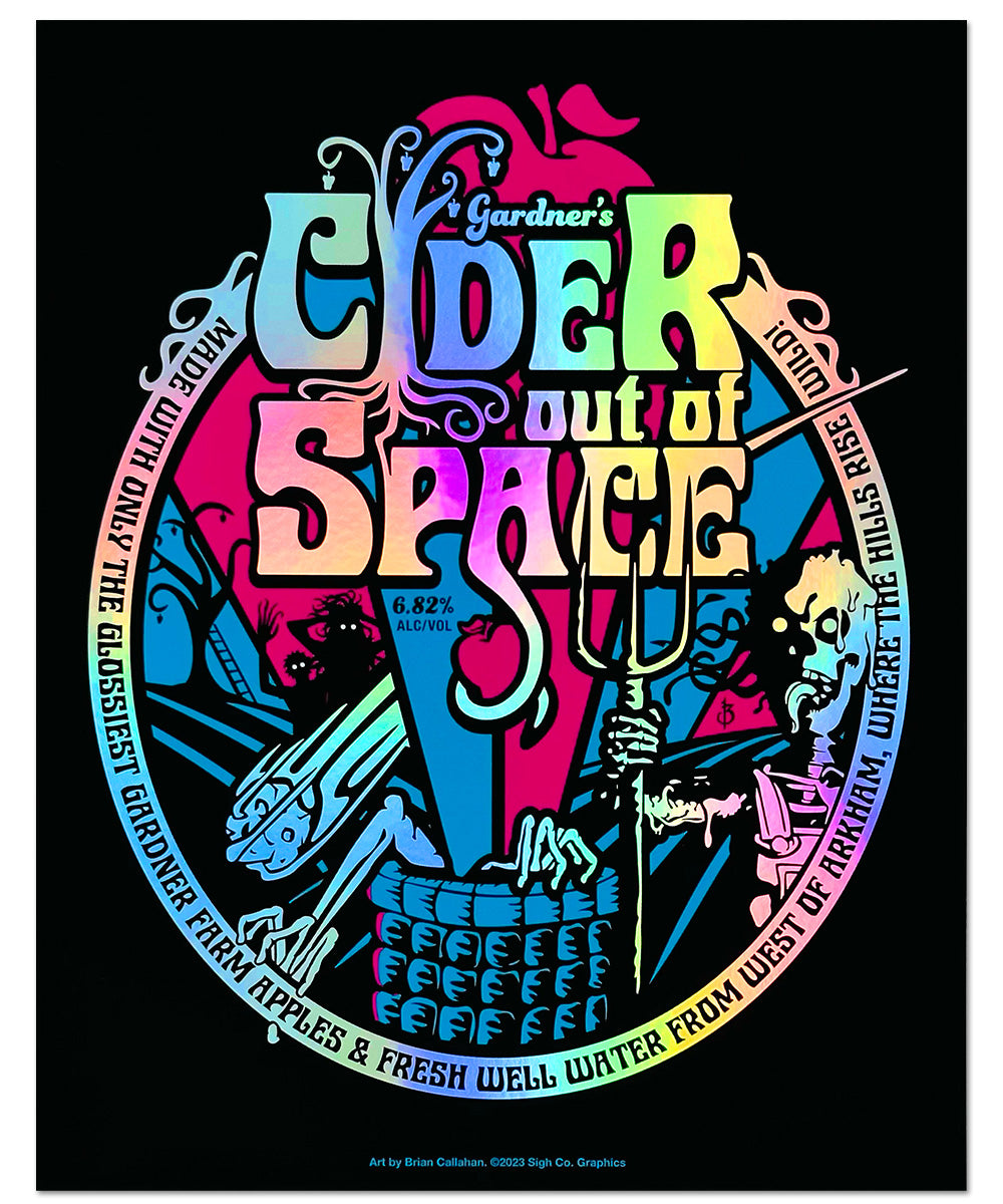 Cider Out of Space 8x10" Foil Print