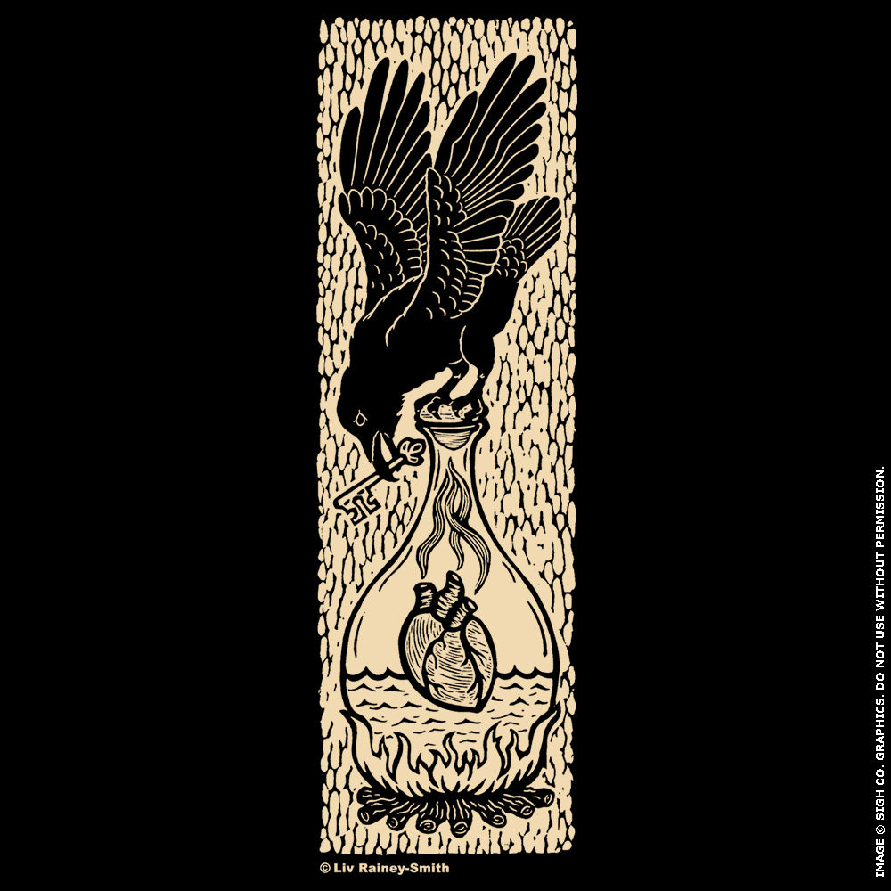 Raven woodcut shirt