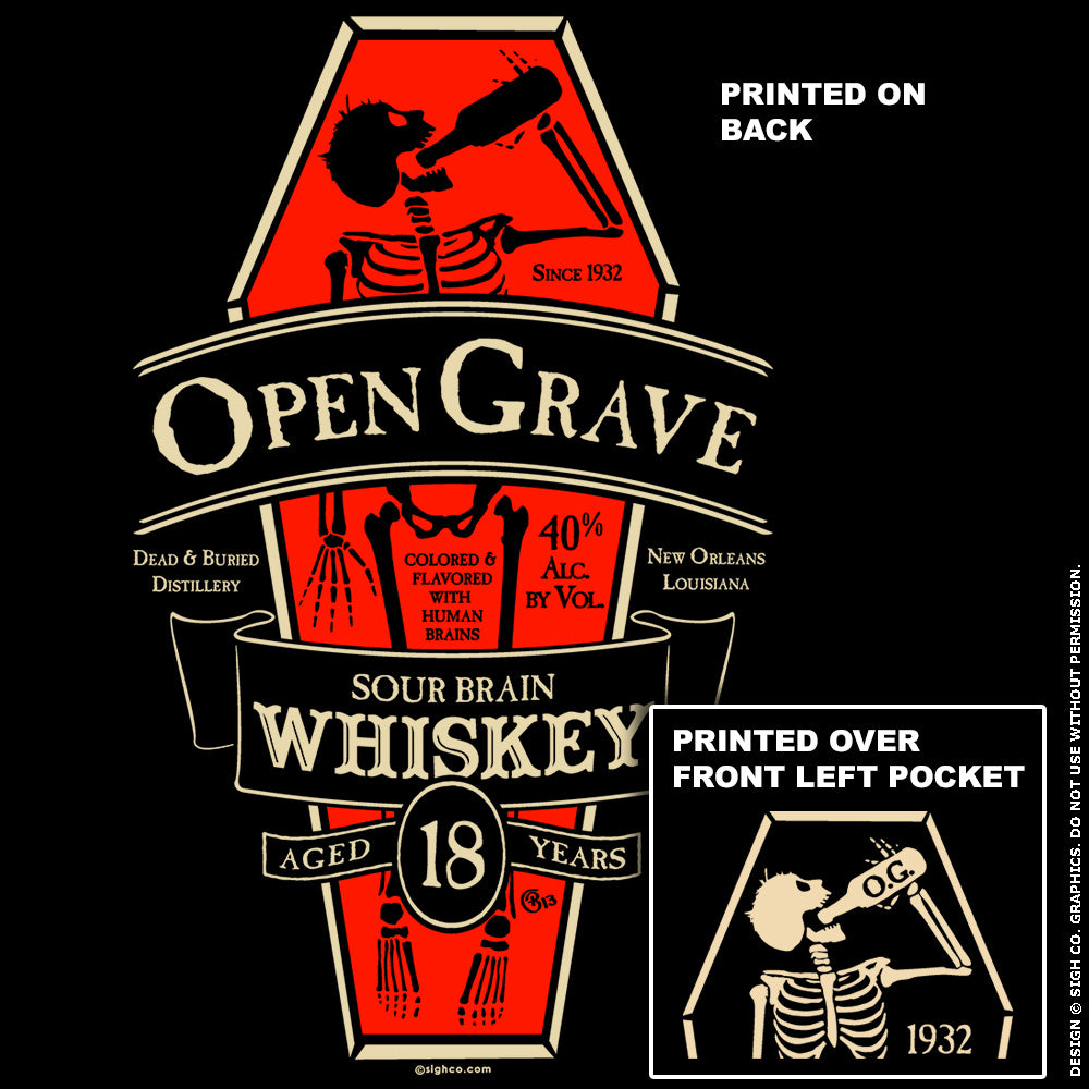 Open Grave Whiskey workshirt