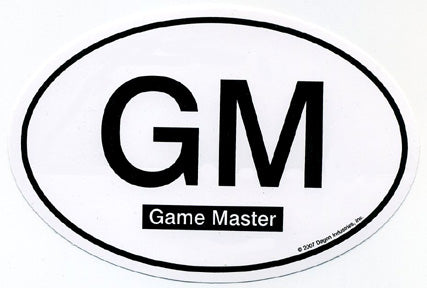Game Master Euro Oval car decal