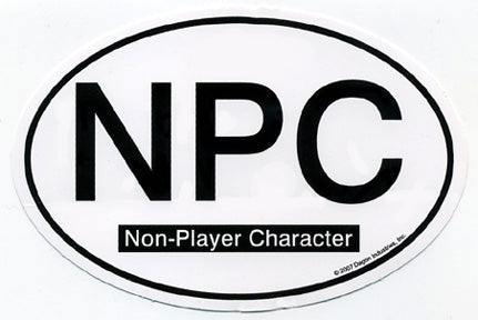 NPC non-player character Euro Oval car decal