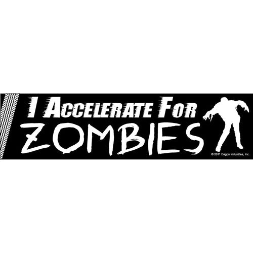 I Accelerate for Zombies (sticker)