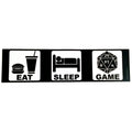 Eat, Sleep, Game (bumper sticker)