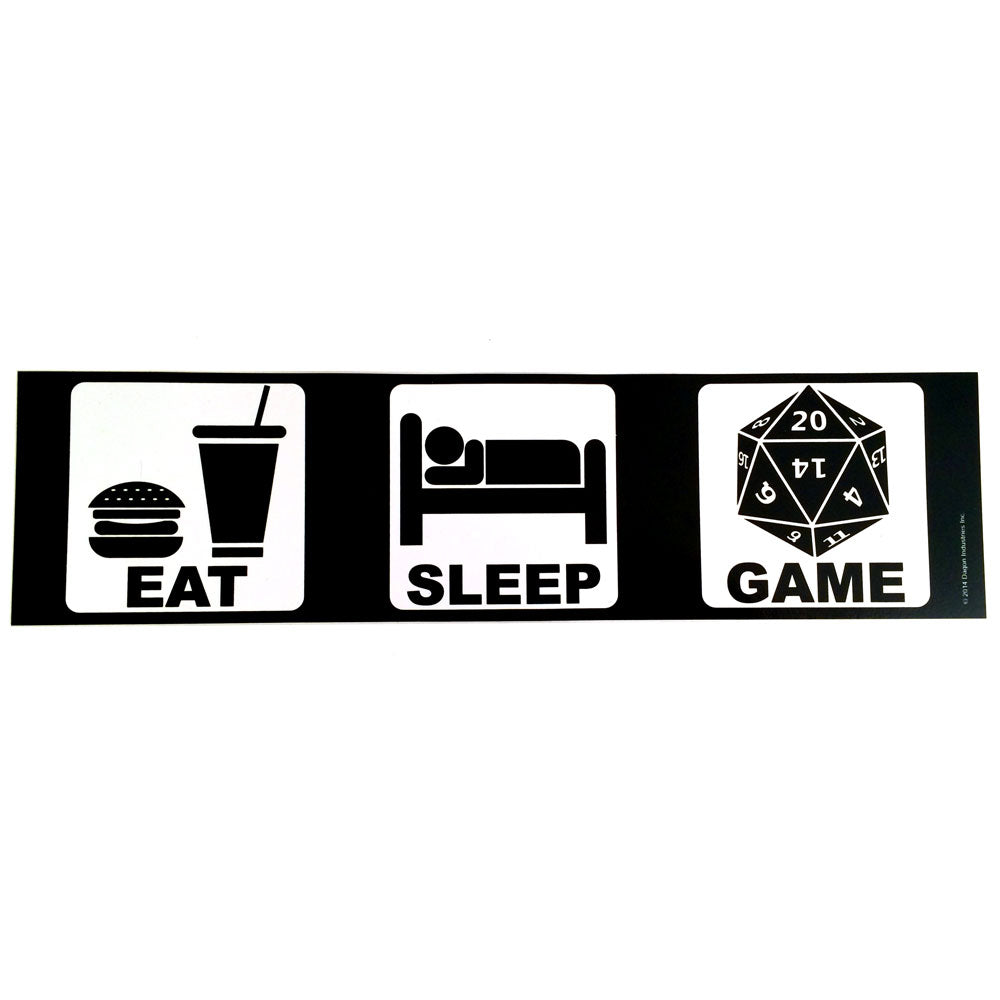 Eat, Sleep, Game (bumper sticker)