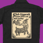 Shub-Niggurath woodcut workshirt